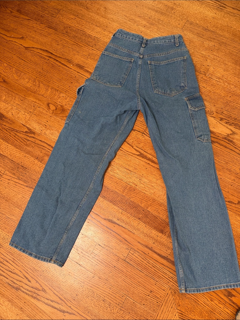 The Frankie Shop Blue Cargo Straight-Leg Jeans - Picture 4 of 4